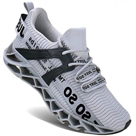 Men's Athletic Walking Blade Running Tennis Shoes Fashion Sneakers Grey
